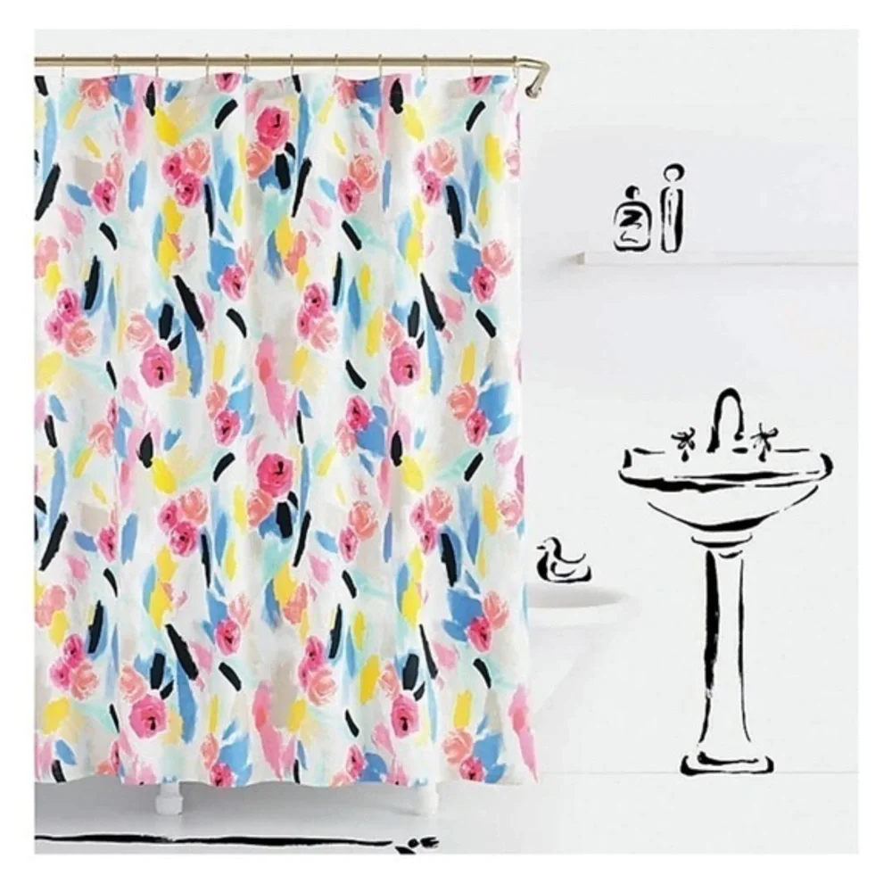 Kate Spade Paintball Floral Shower Curtain